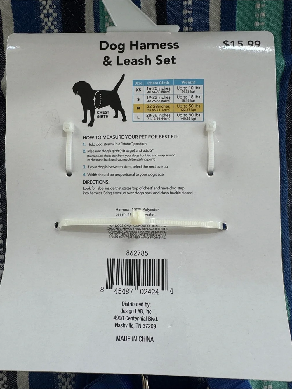 Buttons & Bones Dog Harness & Leash Set